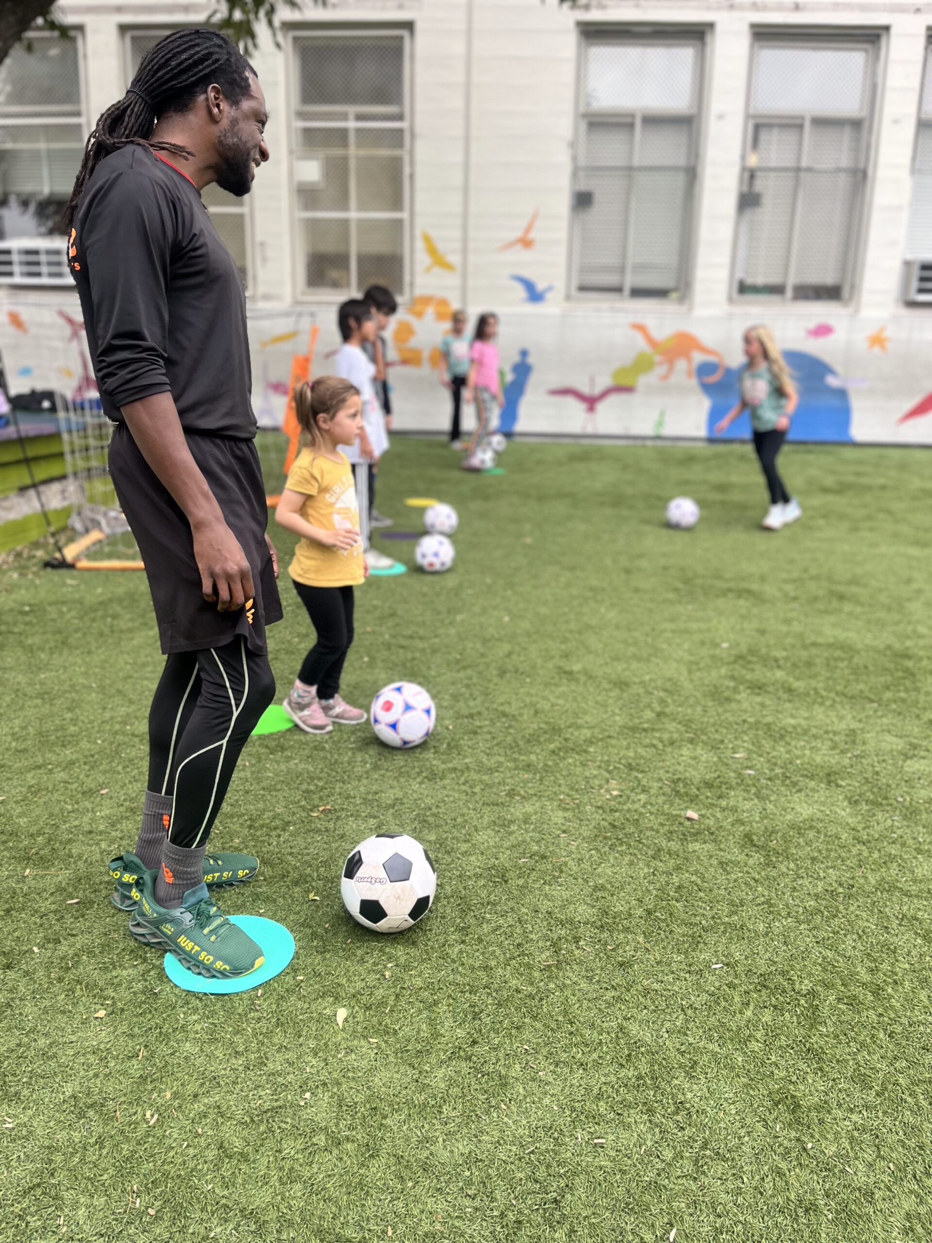 Kids playing Bounce after-school agility games